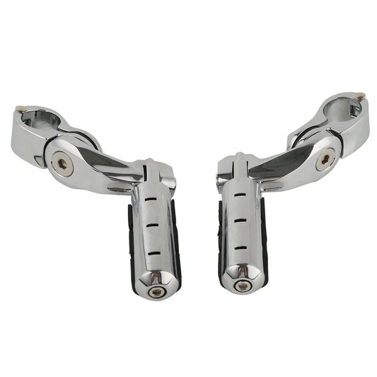 1 1/4" Highway Bar Short Angled Footpegs for Harley Electra Street Glide (2007-2023)