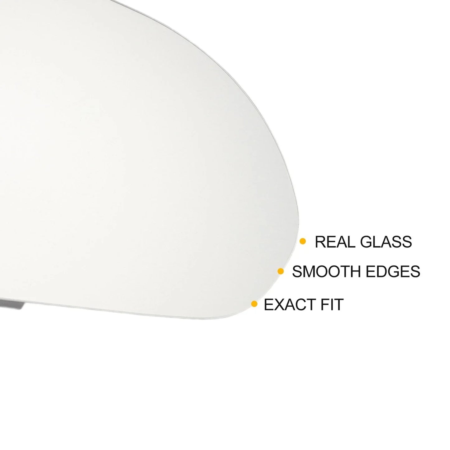 Left Side Heated White Mirror Glass for Hyundai Elantra (2015-2018)