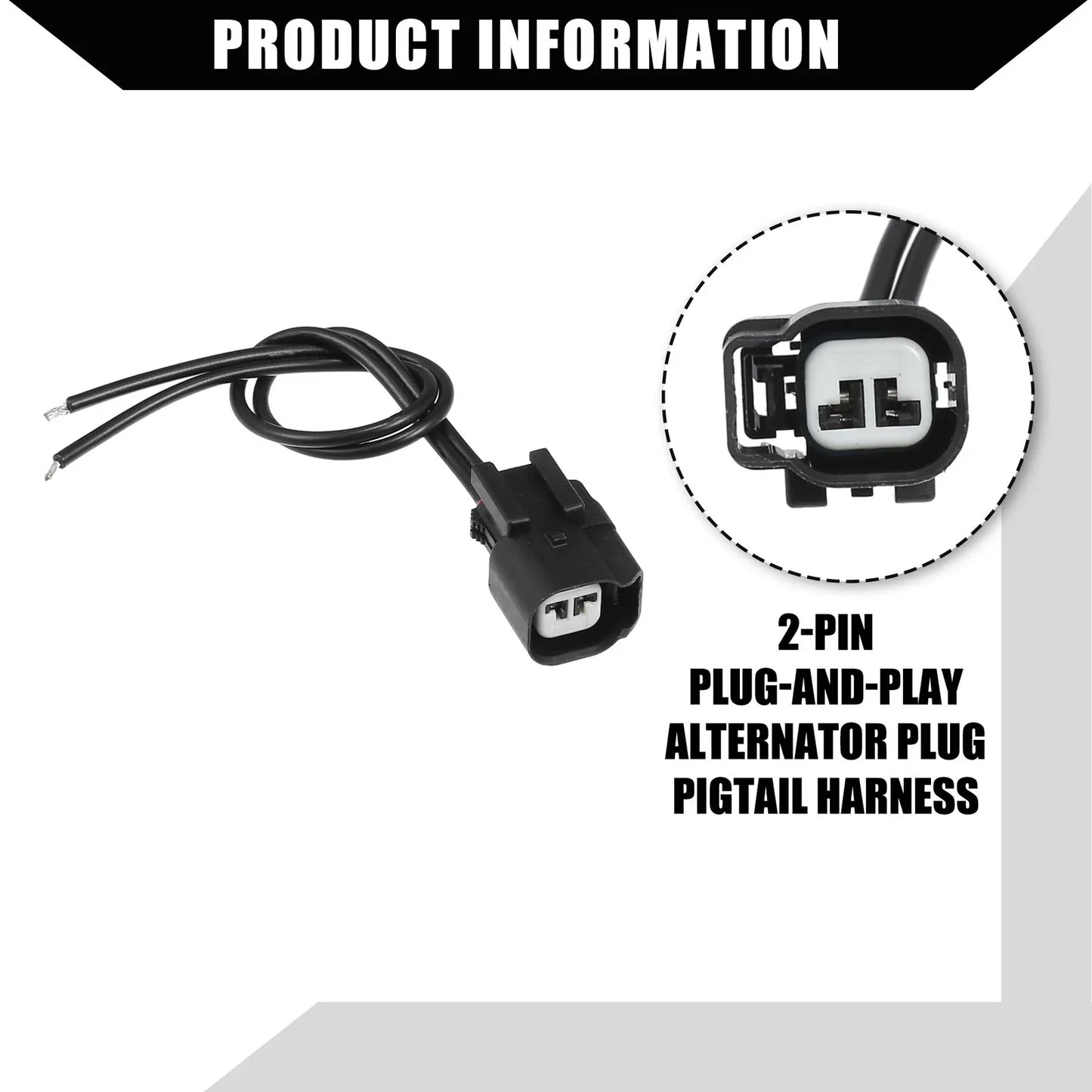 2 x Pin Alternator Plug Pigtail Harness for Dodge Ram 1500 2500 3500 4500