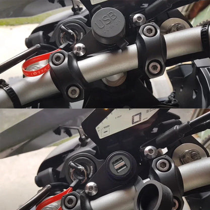Dual USB Charger Adapter for Yamaha MT09, SP, XSR900, Tracer 900, MT07