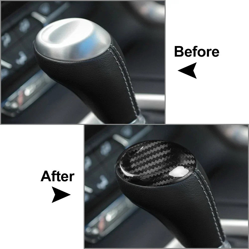 Carbon Fiber Gear Shift Knob Cover for Chevrolet Corvette C7 (2014-2019)
