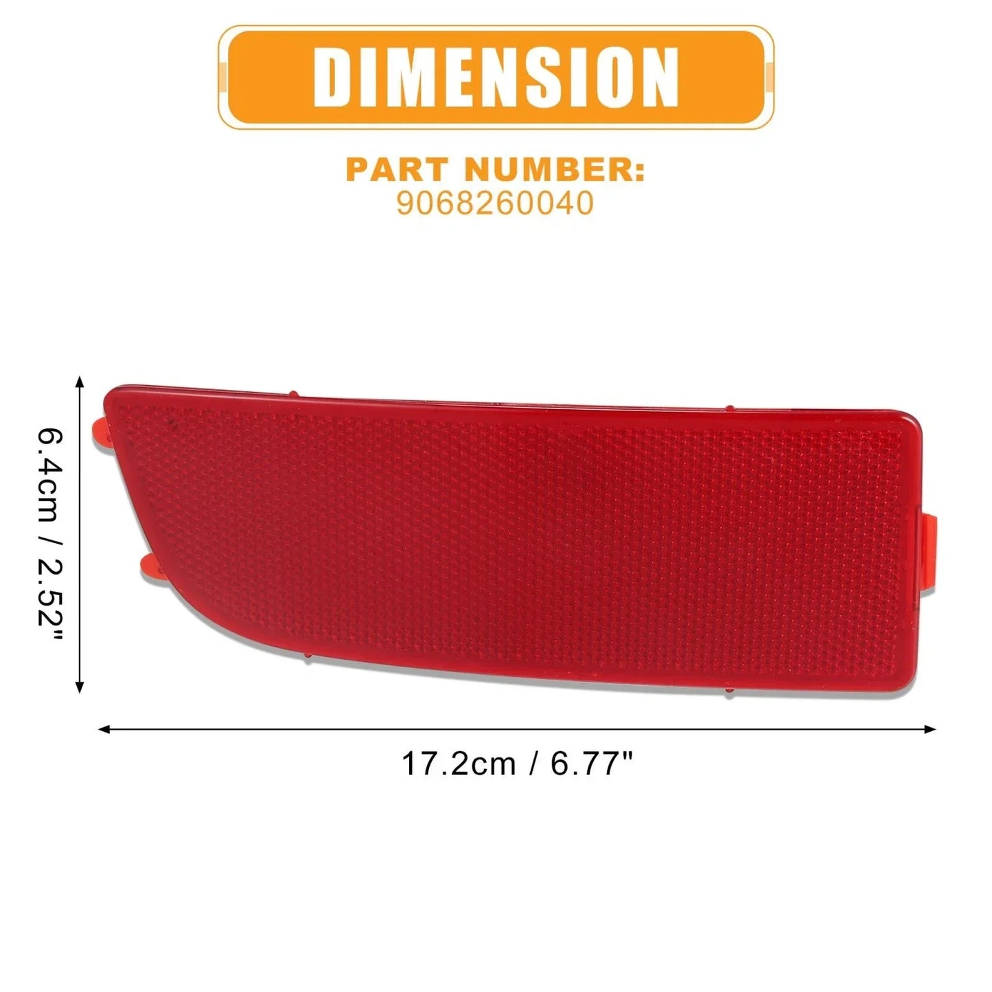 Front Left Bumper Reflector for Mercedes-Benz Sprinter 250 350 (2006-2016)