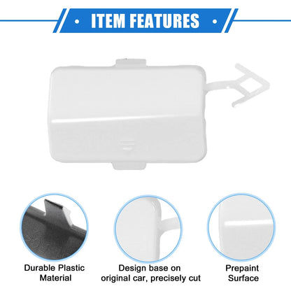 Rear Bumper Tow Hook Eye Hole Cap for Mercedes-Benz R320 (2007-2009) White