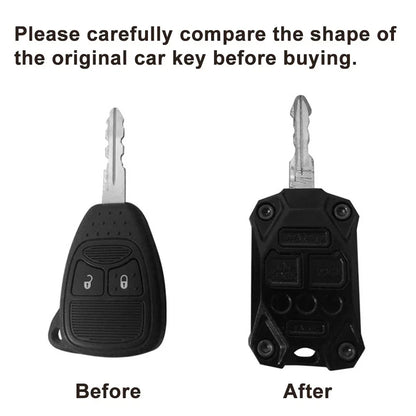 Red Key Fob Shell Case Cover for Jeep Wrangler JK (2007-2017)