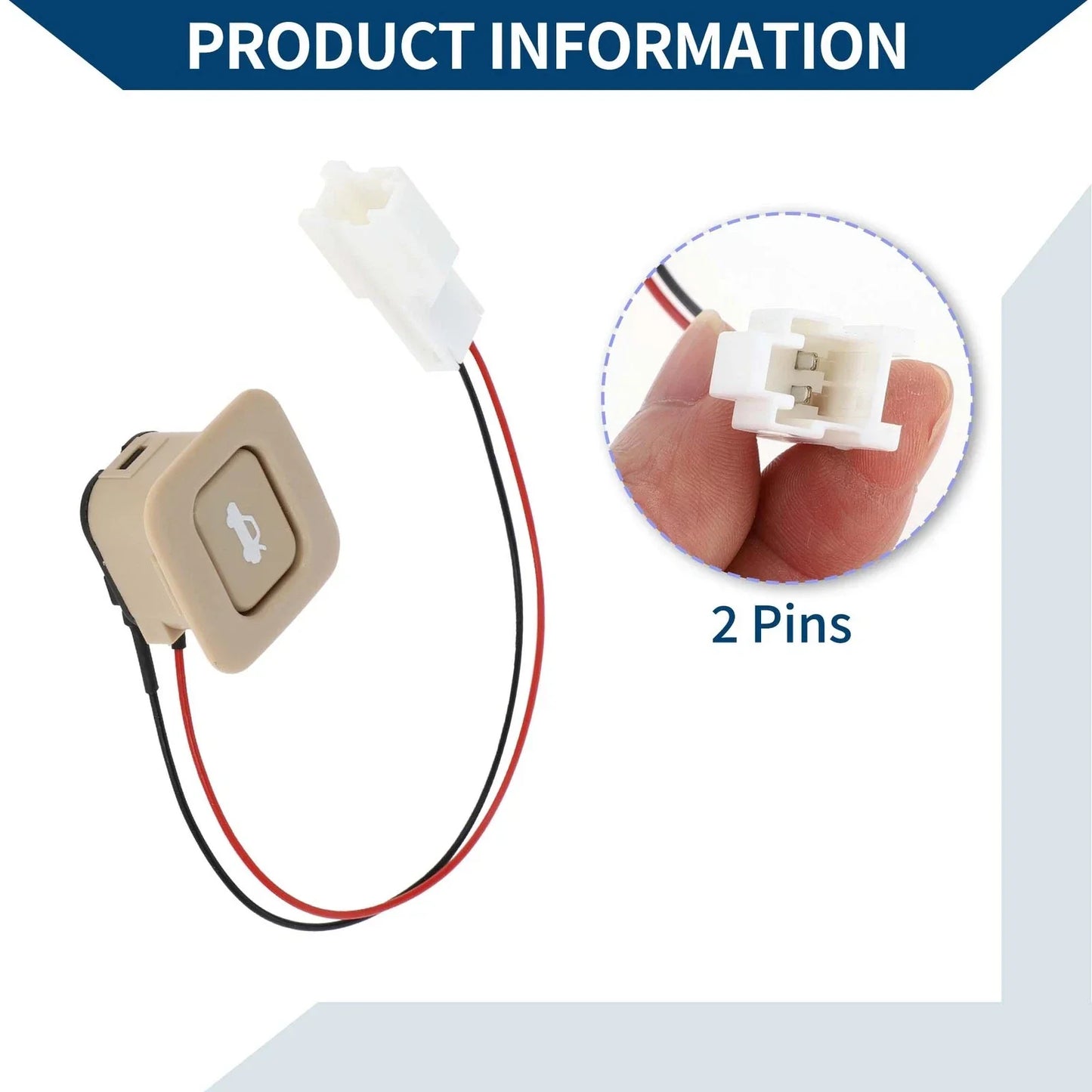 Trunk Lid Lock Release Switch for Hyundai Elantra (2011-2016) Beige