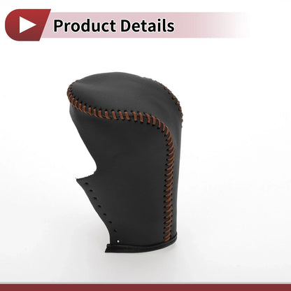 Car Gear Shift Knob Cover for Honda Accord (2008-2012) - Black Brown Faux Leather