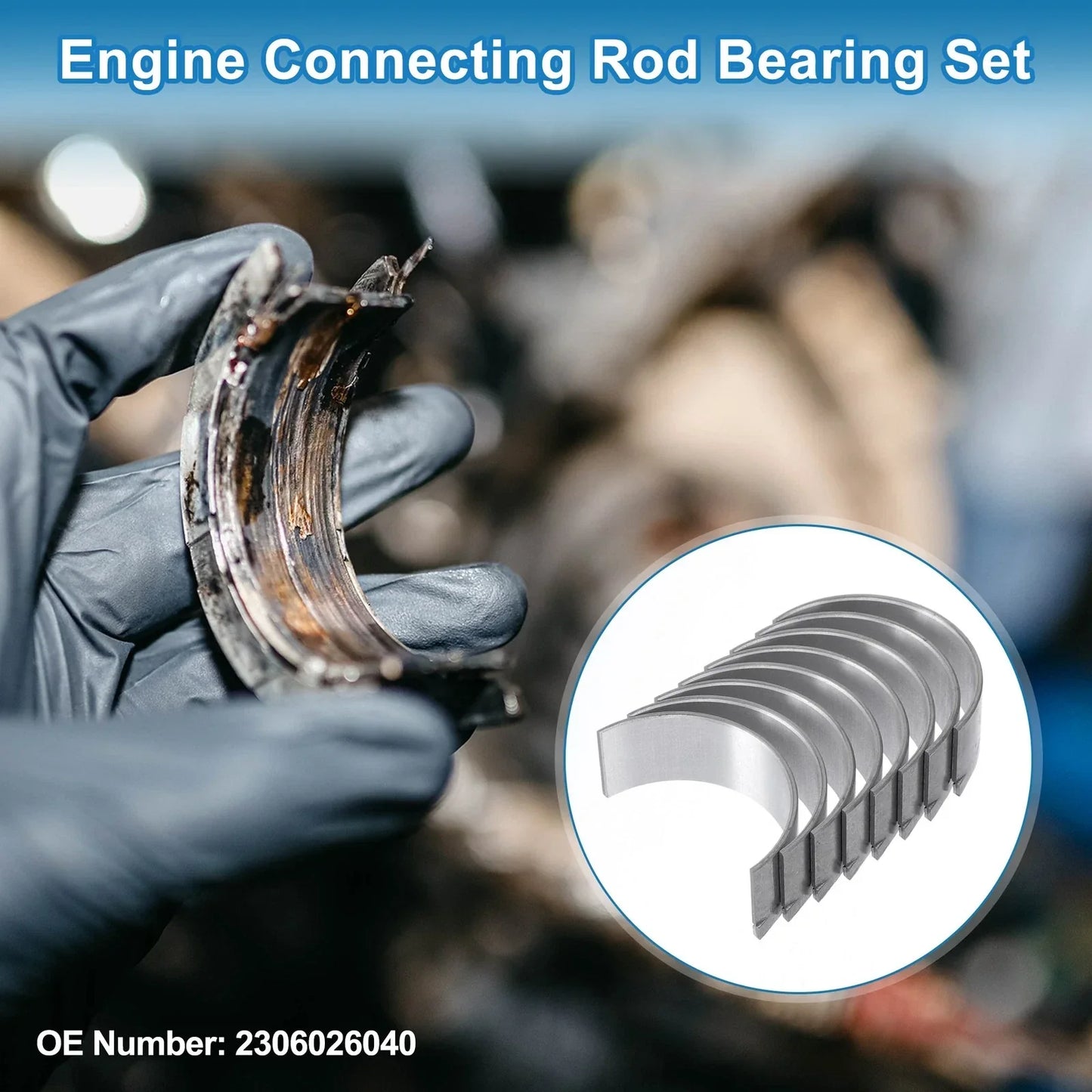 Connecting Rod Bearing Set for Hyundai Accent (1995-2000) - 8 Pcs