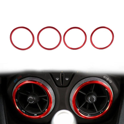 Red Air Condition Vent Outlet Ring Cover Trim for Chevrolet Camaro (2017-2022)