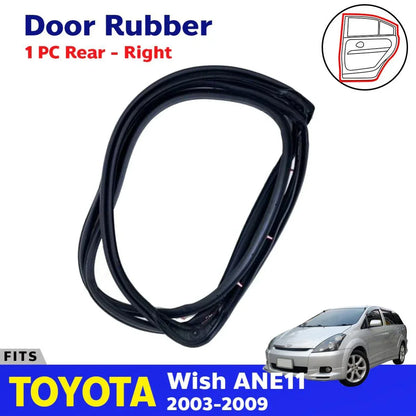 Door Rubber Seal Weatherstrip Rear Right Fits Toyota Wish ANE11 4D 2003-09 D03
