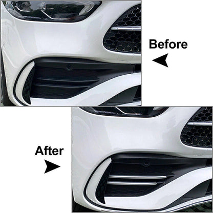 4pcs Front Bumper Splitter Fins Spoiler Canards for Mercedes C-Class (2015-2021)