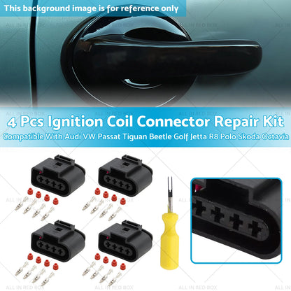 4 x Ignition Coil Connector Repair Kit for Audi VW (1998-2005)
