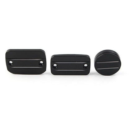 Black Front Brake Clutch Fluid Reservoir Cap & Rear Brake Cover for Scrambler 1100