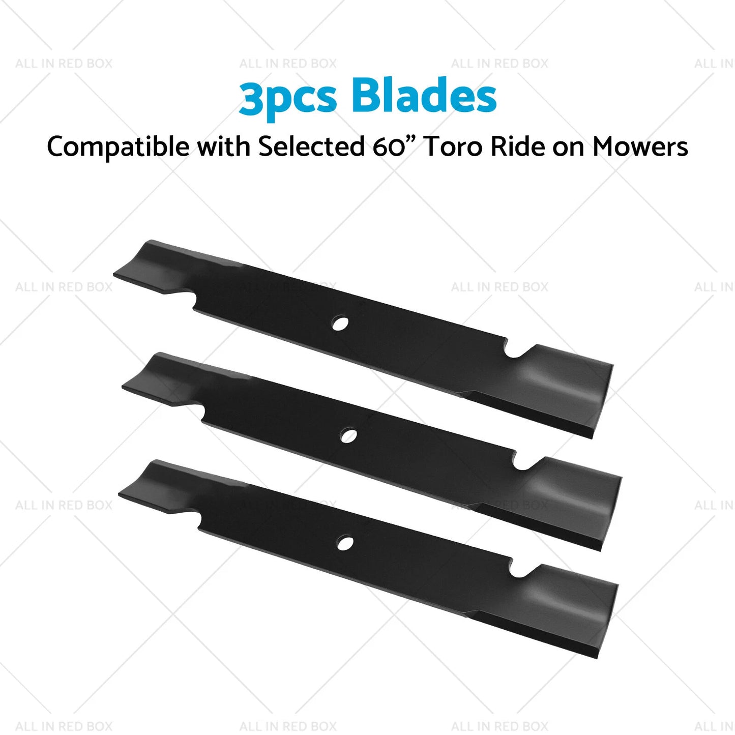 3 x Blades for 60" Toro Ride-On Mowers (2010-2023)