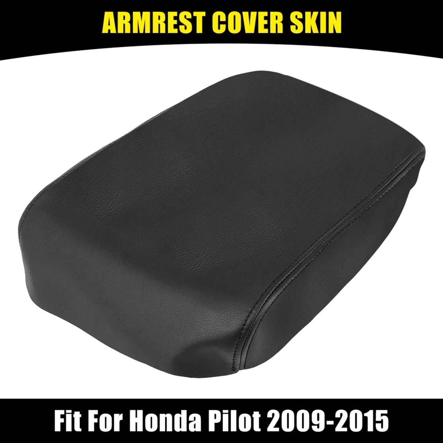 Center Console Lid Armrest Cover for Honda Pilot (2009-2015) Microfiber Leather