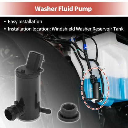 Windshield Washer Pump w/ Grommet for Honda Fit (2007-2020)