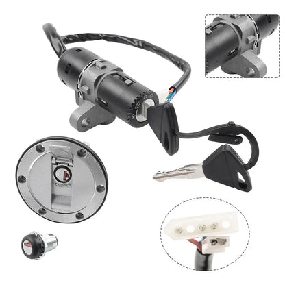 Ignition Switch Fuel Gas Cap Seat Lock Set for Aprilia CR150 GPR125/150/250R