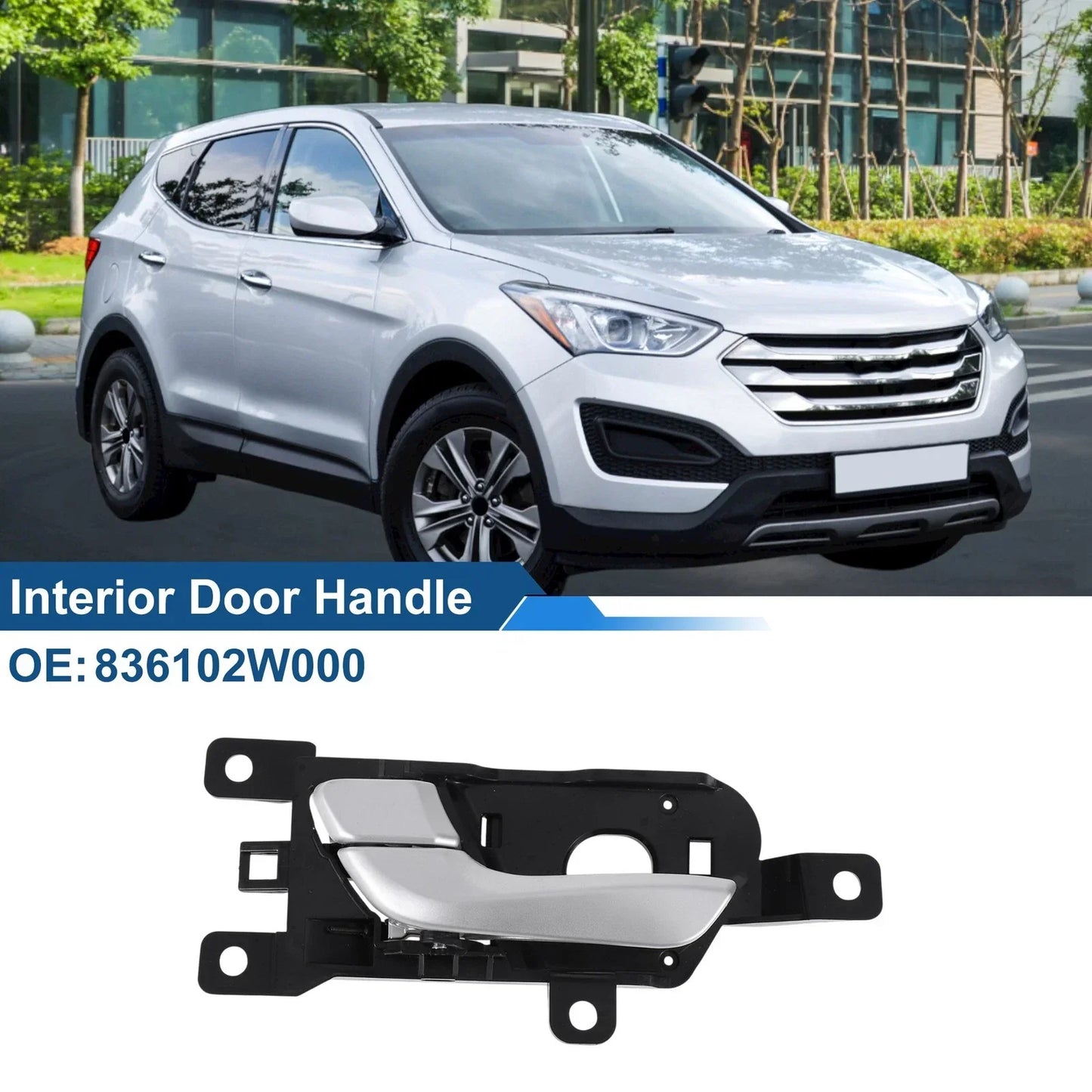 Rear Left Passenger Side Interior Door Handle for Hyundai Santa Fe (2013-2018)