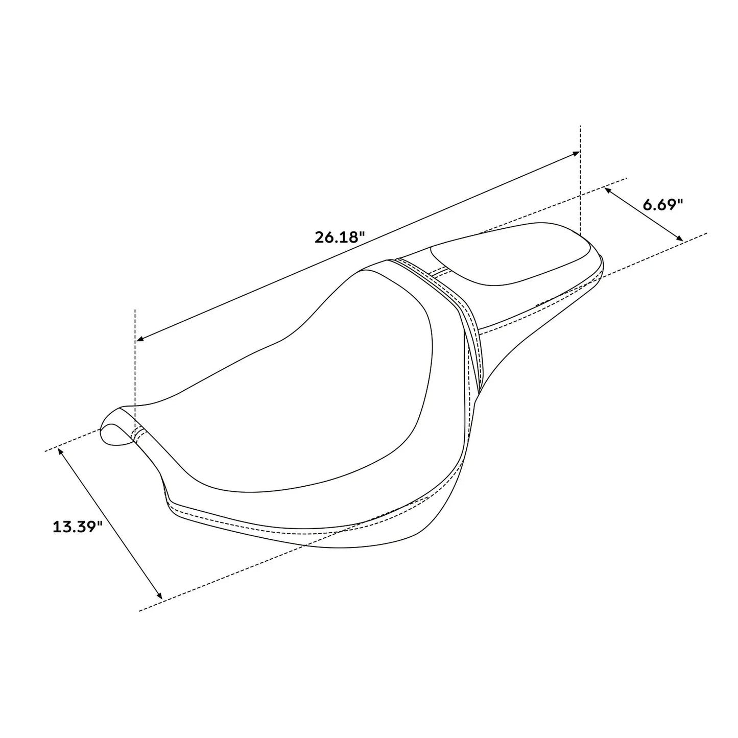 Rider Driver Passenger Seat for Harley Fat Bob FXFB FXFBS (2018-2024)