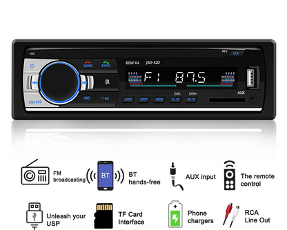 Bluetooth Music Car Radio 1 Din Stereo MP3 Player for Toyota Hilux (1998-2004)