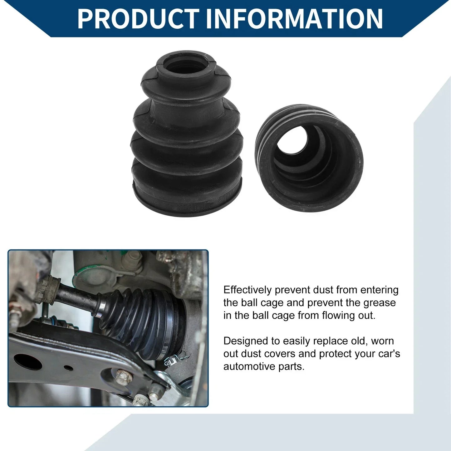 Inner CV Joint Boot Kit w/ Clamps for Porsche Cayenne (2011-2018)