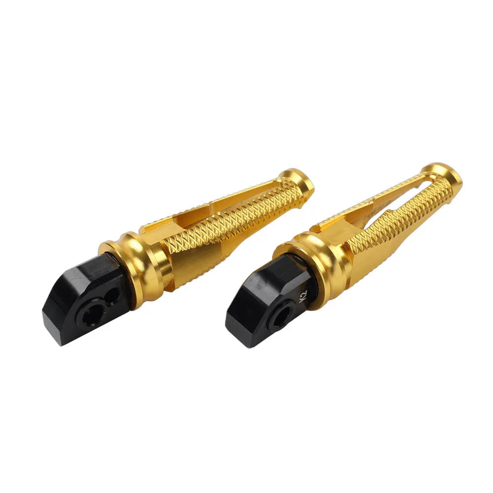 Gold Rear Passenger Foot Pegs for Daytona 675, 955i, Tiger 1050 (2006-2017)