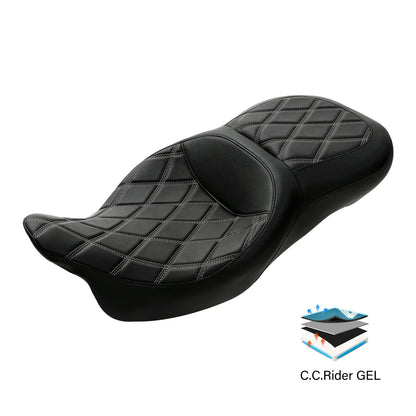 Driver & Passenger Gel Seat for Harley CVO Road Street Glide (2009-2023)