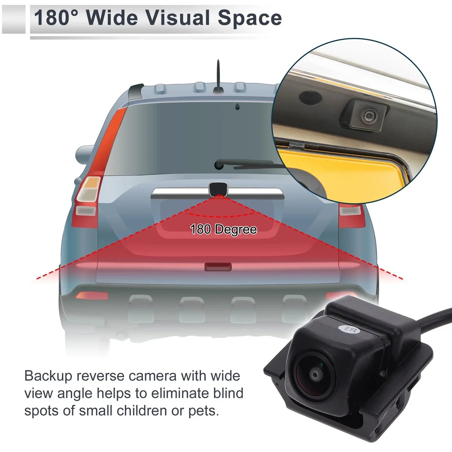Rear View Camera 180 Degree for Honda Civic Sedan (2016-2018)