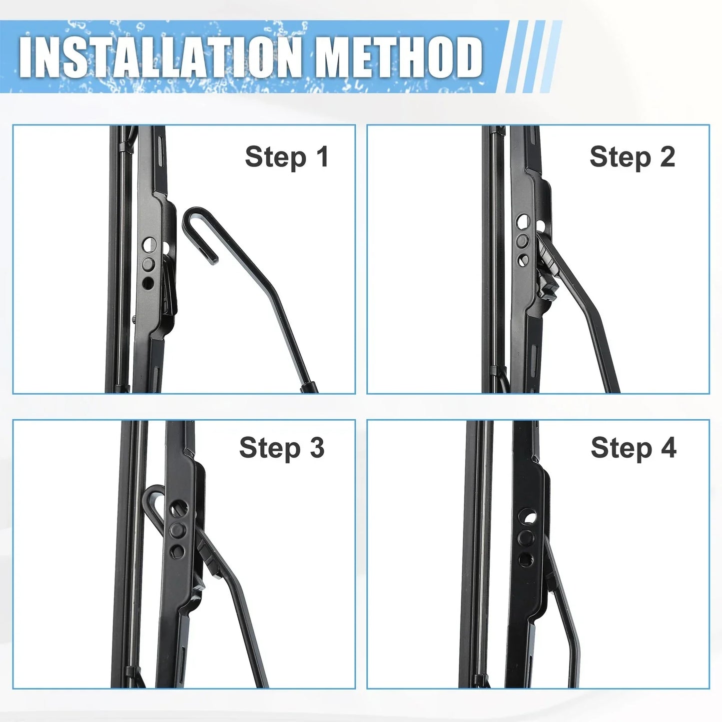 Rear Windshield Wiper Blade Arm Set for Chrysler Town & Country (2008-2016)