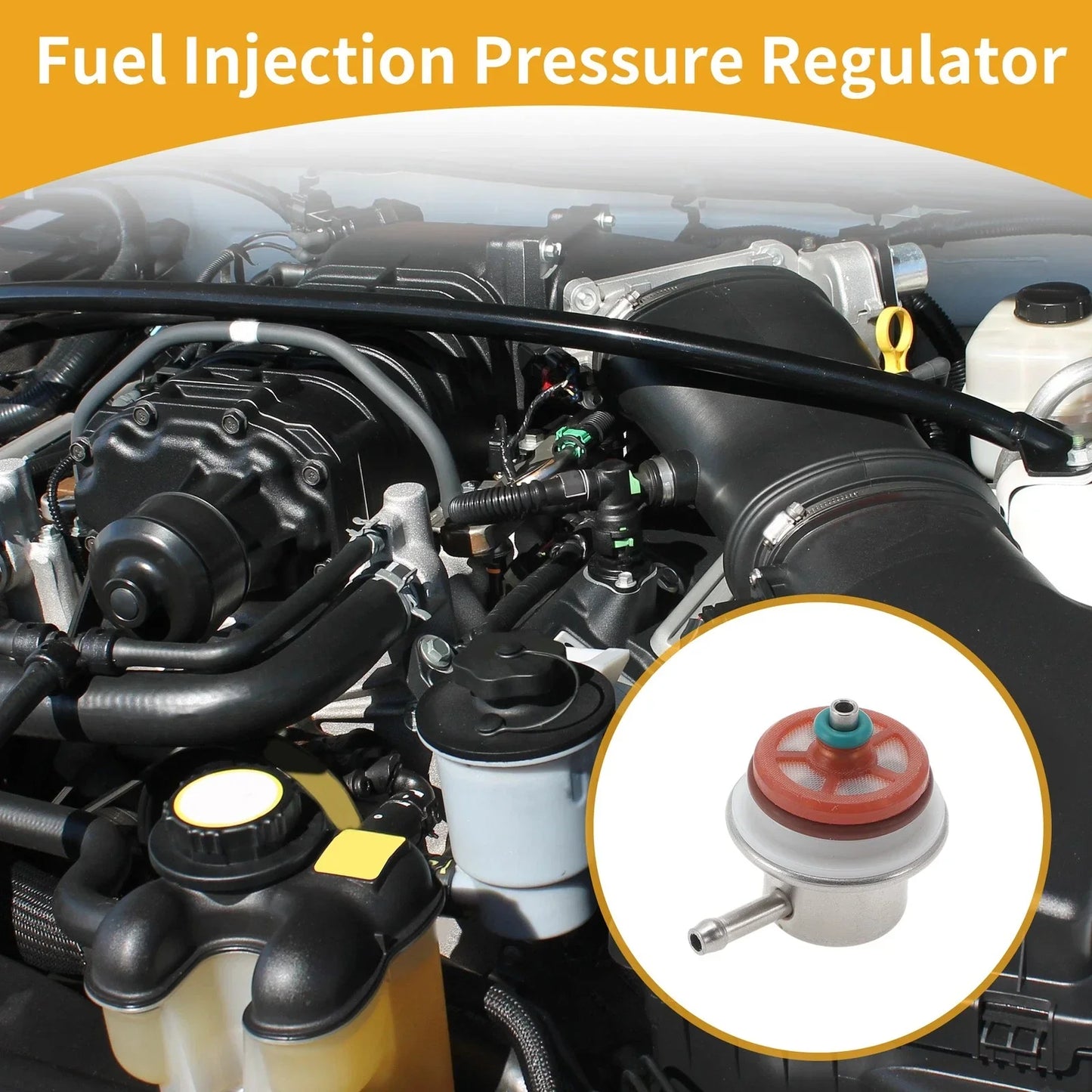 Fuel Pressure Regulator for Chevrolet Silverado 1996-2001 Metal 20-70 Psi