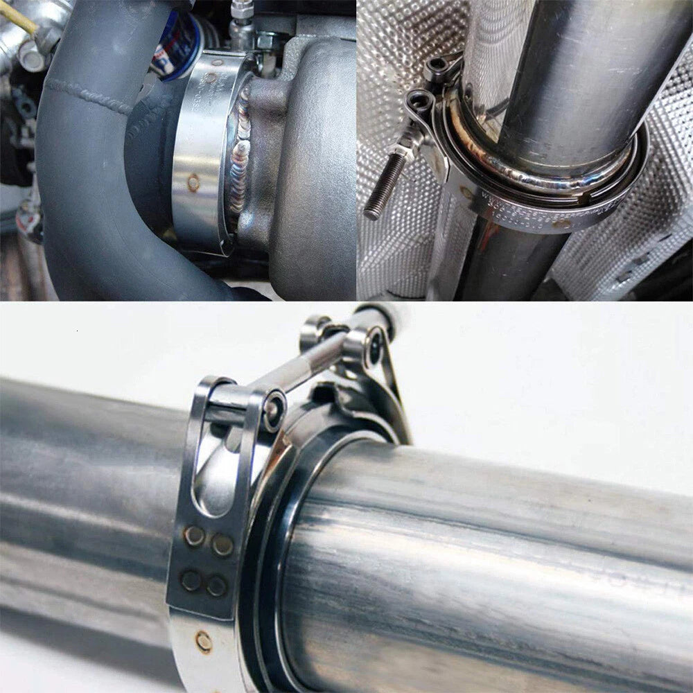 2.5" Stainless Steel V-Band Clamp for Exhaust Downpipe (Fits Various Models)