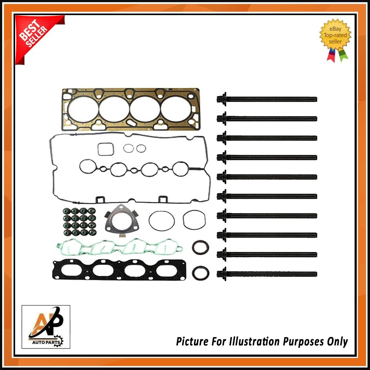 Full Head Gasket Set with Head Bolts for Vauxhall Opel 1.6 B16XER (2010–2017)