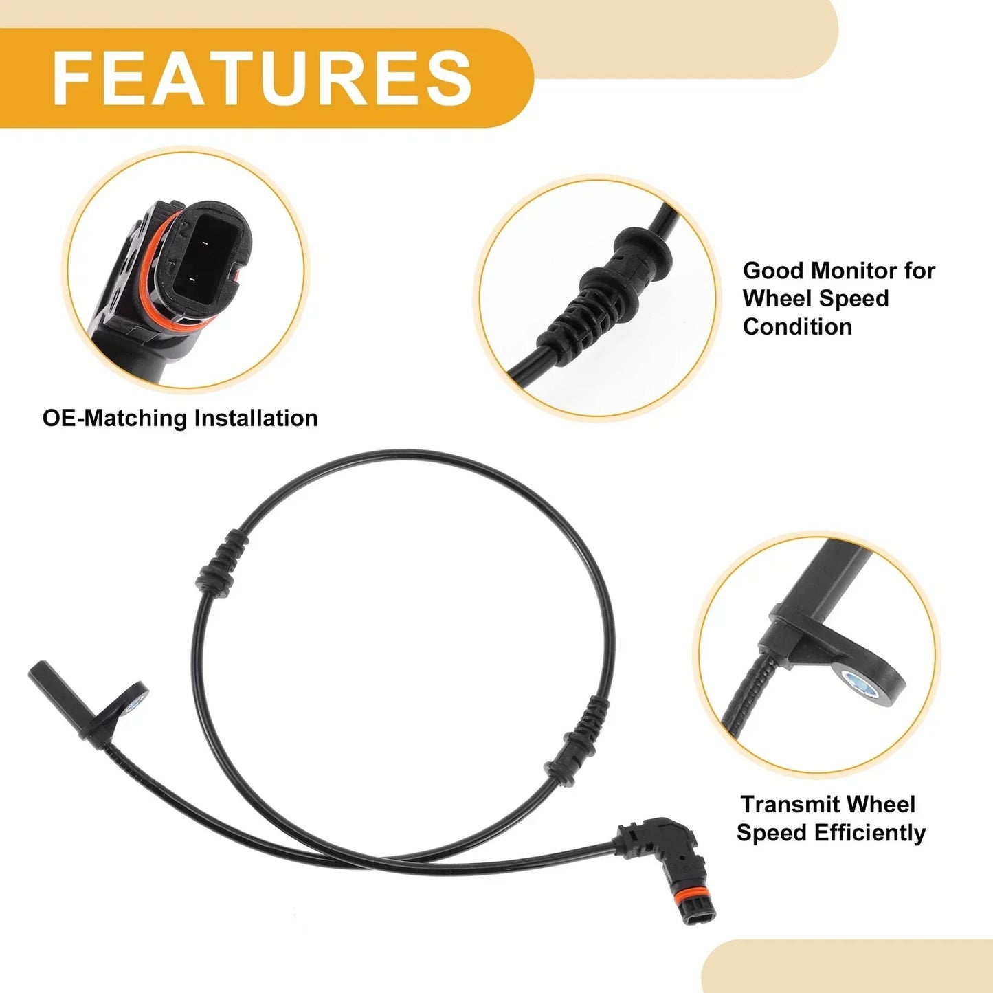 ABS Wheel Speed Sensor for Mercedes-Benz C63 AMG (2012)