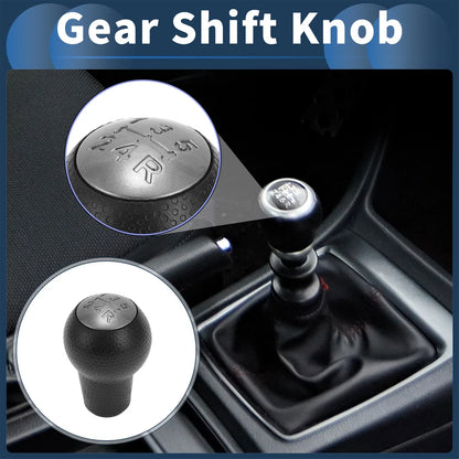 5 Speed Gear Shift Knob for Honda Fit (2002-2008) - Plastic Black Titanium Tone