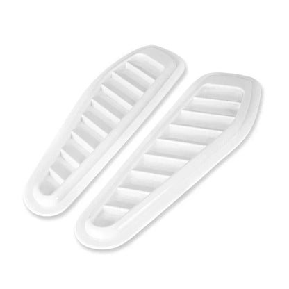 White Air Flow Intake Hood Scoop Vents for Car Decorative Cover