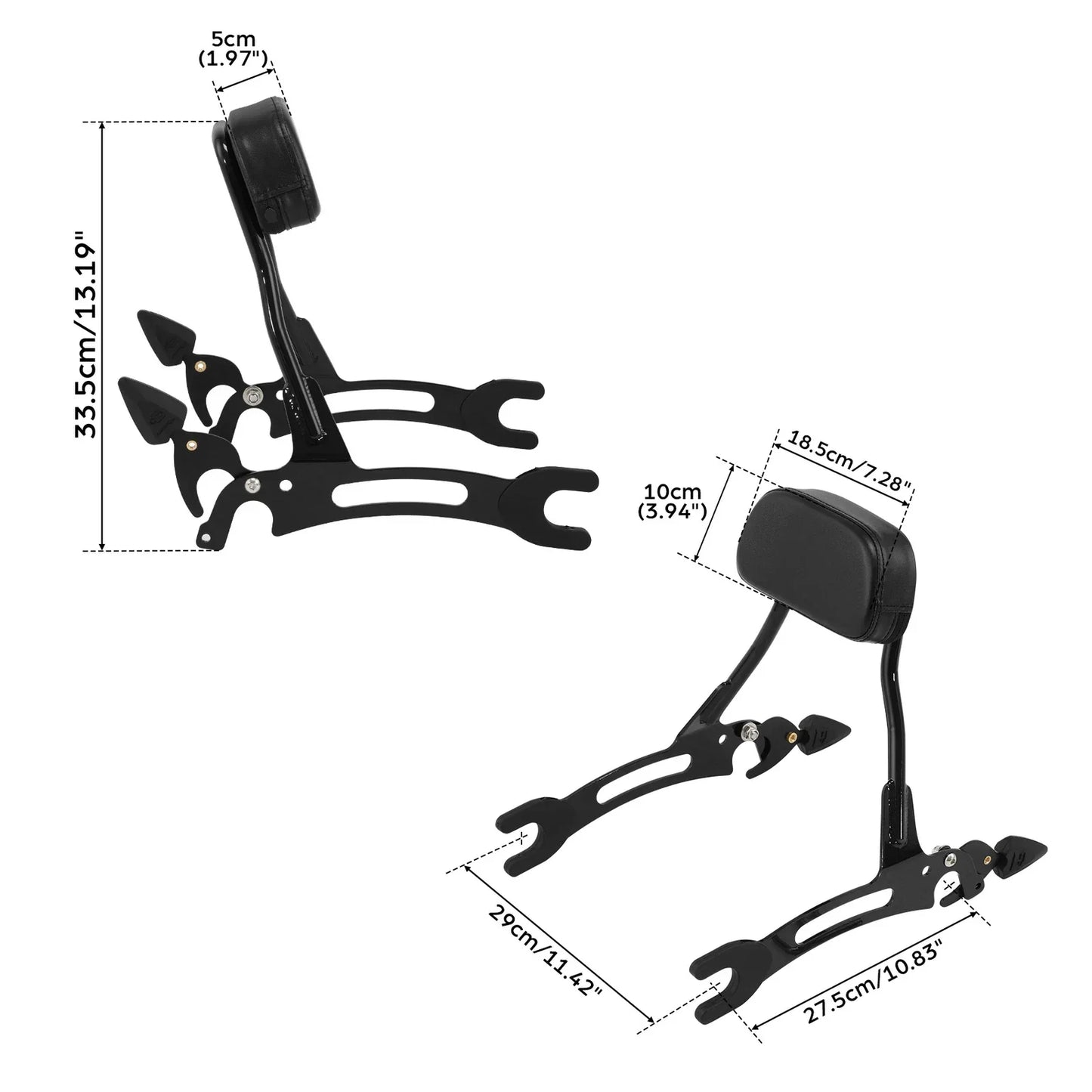 Passenger Sissy Bar Backrest Pad for Indian Chieftain (2014-2024)