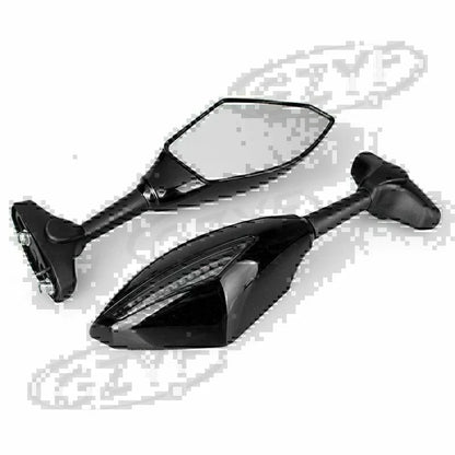 LED Turn Signal Rear View Mirrors for Motorcycle Street Bike