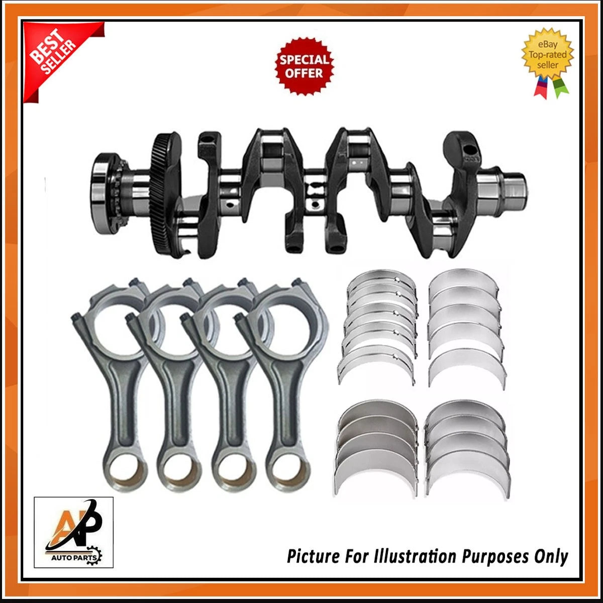 Crankshaft for Land Rover Discovery 2.0D Diesel Engine Rebuild (204DTD)