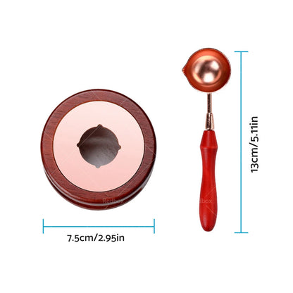 Melting Spoon Tool & Stamp Set for Candle Sealing Wax Furnace