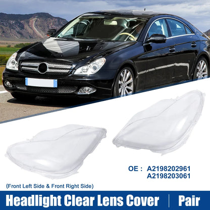 Clear Lens Covers for Mercedes W219 CLS Class (2006-2010) - 1 Pair