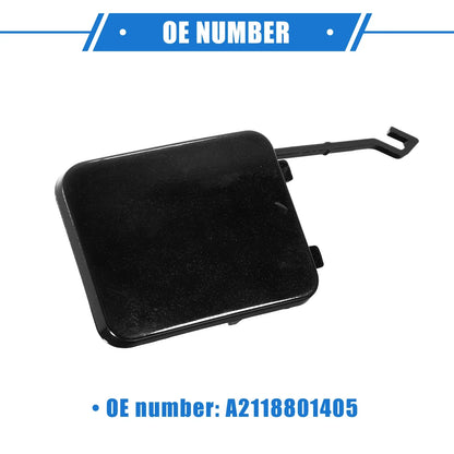 Tow Hook Cover for Mercedes-Benz W211 2002-2008 Plastic Black Rear Right