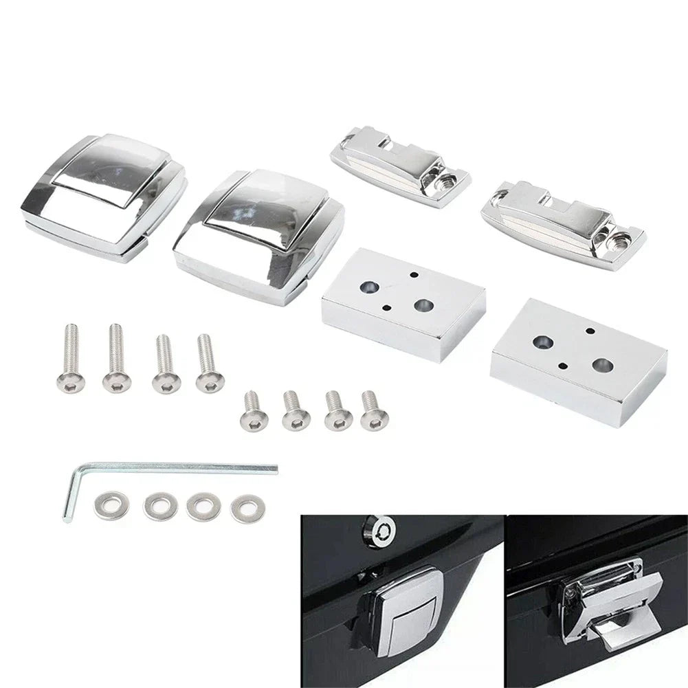 Chrome Tour Trunk Latches for Harley Electra Glide, Street Glide, Road King