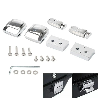 Chrome Tour Trunk Latches for Harley Electra Glide, Street Glide, Road King