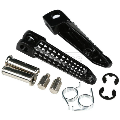 Black Front Footrests Pegs for Kawasaki Ninja 650R Z1000 (2006-2013)
