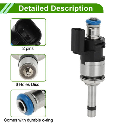 Fuel Injector for Porsche Macan 3.0L 3.6L (2015-2018) - 1 Pc Black