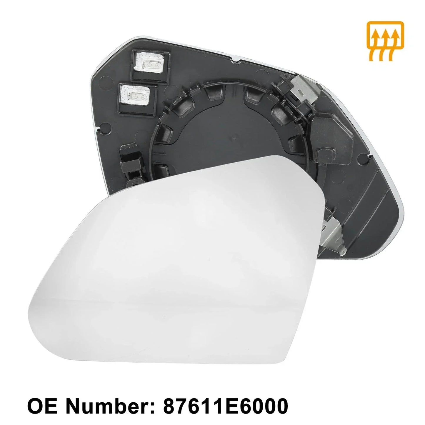Heated Left Side Mirror Glass Replacement for Hyundai Sonata (2016-2017)
