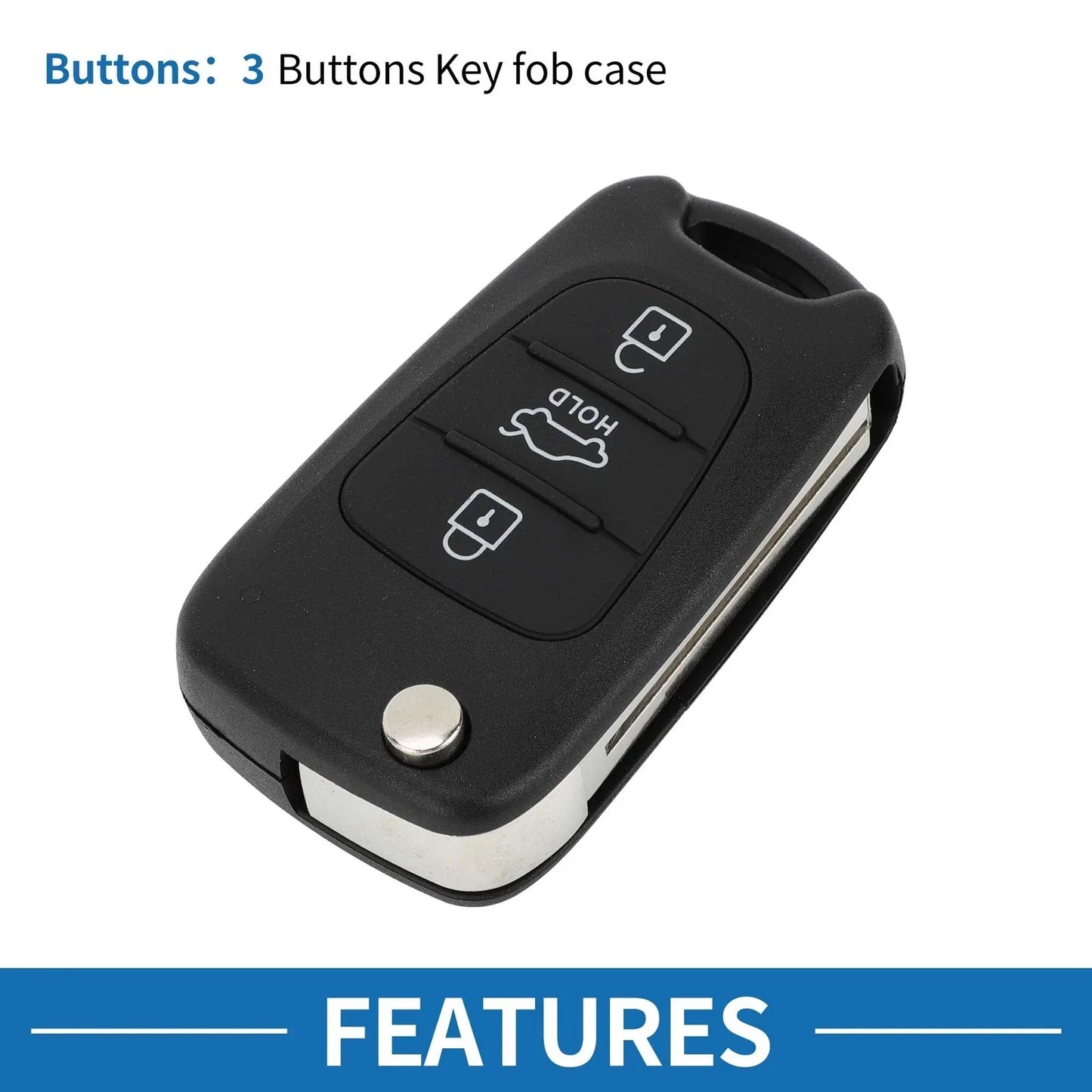 3 x Keyless Entry Remote Key Fob Shell Case for Hyundai I20 I30 I35 (2008-2017)