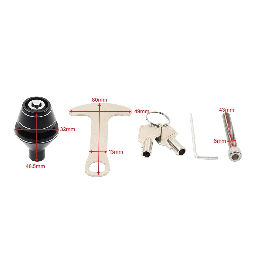 CNC Aluminum Handlebar Helmet Lock for Harley Motorcycle Accessories