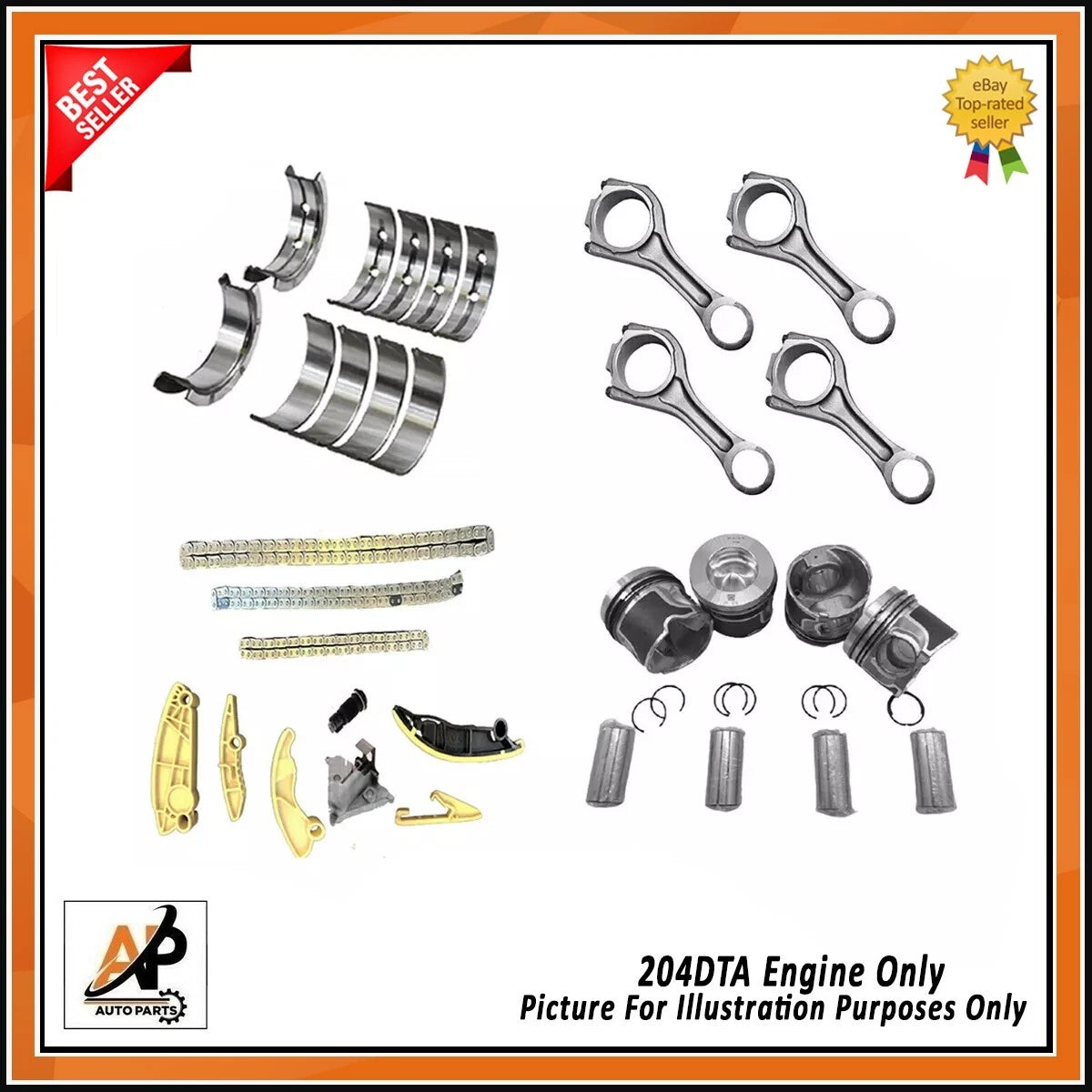 Engine Rebuild Kit Connecting Rods for Jaguar Land Rover 2.0D (204DTA) (2015–2023)