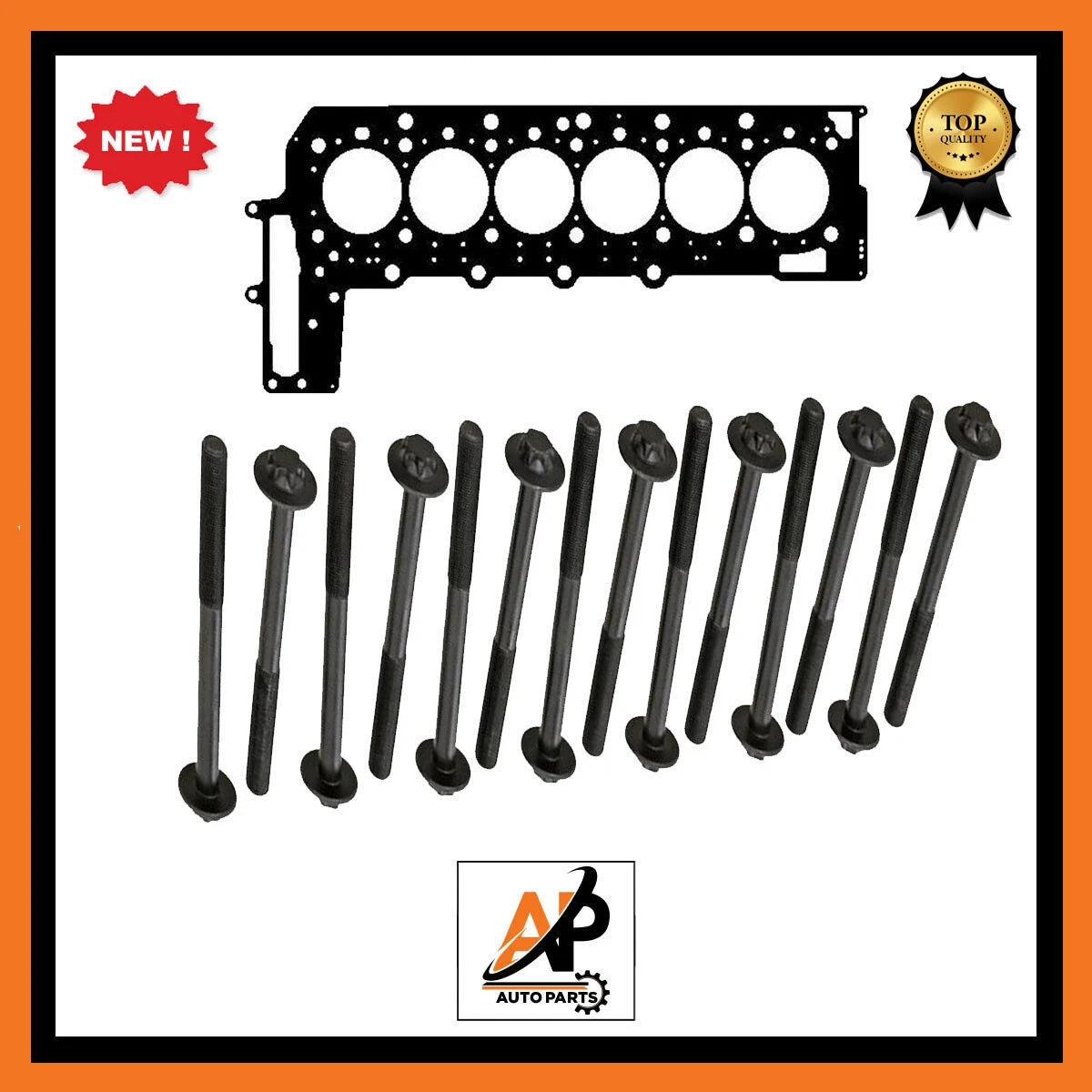 Engine Head Gasket and Head Bolt Set 14 Piece for BMW 3.0 N57 (2010–2015)