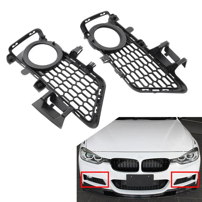 Front Bumper Fog Light Grille Covers for BMW 3 Series F30 F31 F35 (12-18)